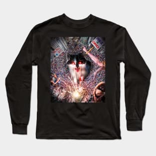 Laser Eyes Giant Evil Cat Long Sleeve T-Shirt